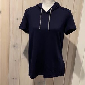 Neiman Marcus Navy Short Sleeve Sweatshirt